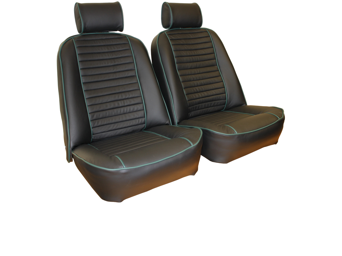 Triumph TR6 1972-1976 Leather-Faced Seat Covers - Prestige Autotrim Products Ltd