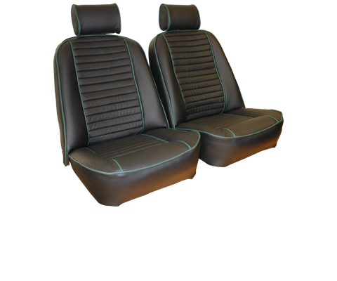 Triumph TR6 1972-1976 Leather-Faced Seat Covers - Prestige Autotrim Products Ltd